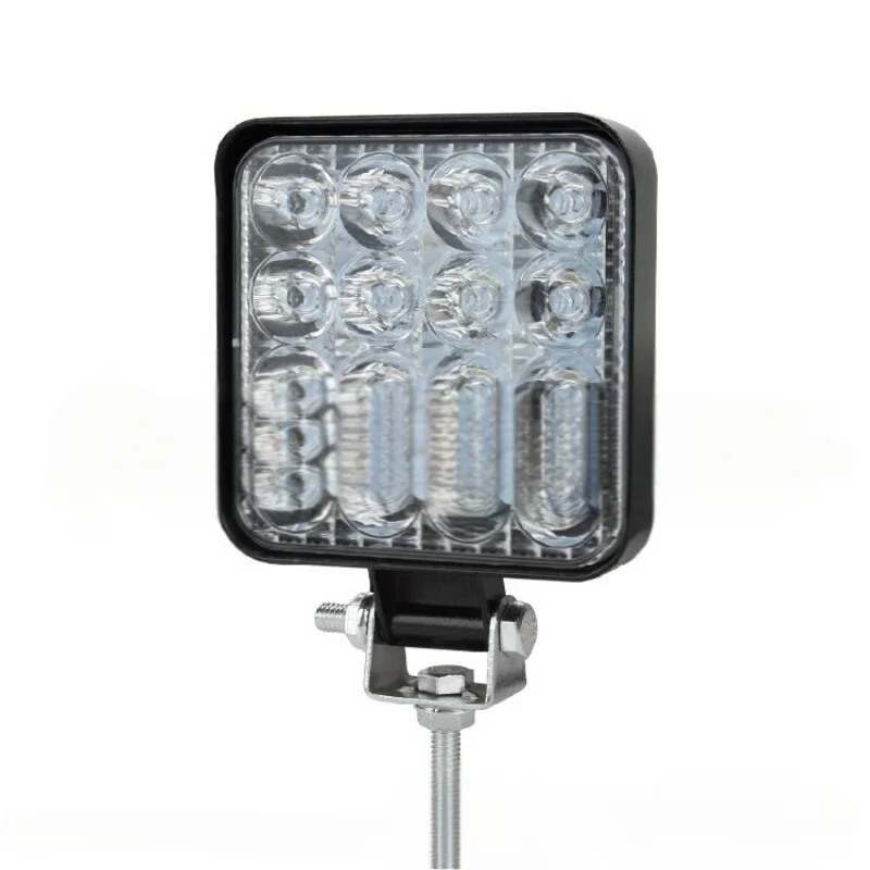 For Car Auto Repair Amazon Hot-Selling Square LED Work Light, 48W 16-Bead Design, Dual-Use as Inspection & Modified Headlight