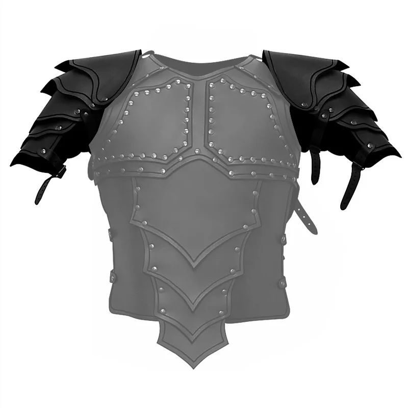 Medieval Viking Knight Warrior Shoulder Guard Armor Steampunk Pauldrons Cosplay Costume LARP Accessory Halloween Props Pads Cape