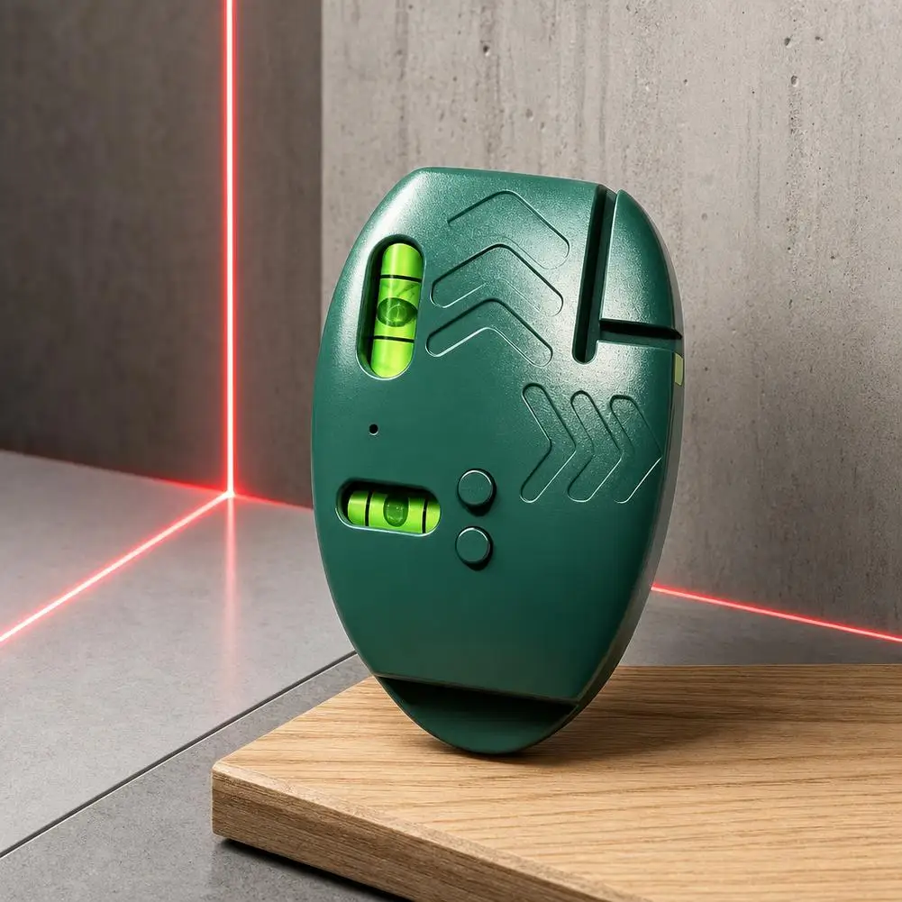 90° Laser Level Infrared Line Marker High Precision Self Leveling Red Beam Portable Measuring Tool for Wall Tile Construction