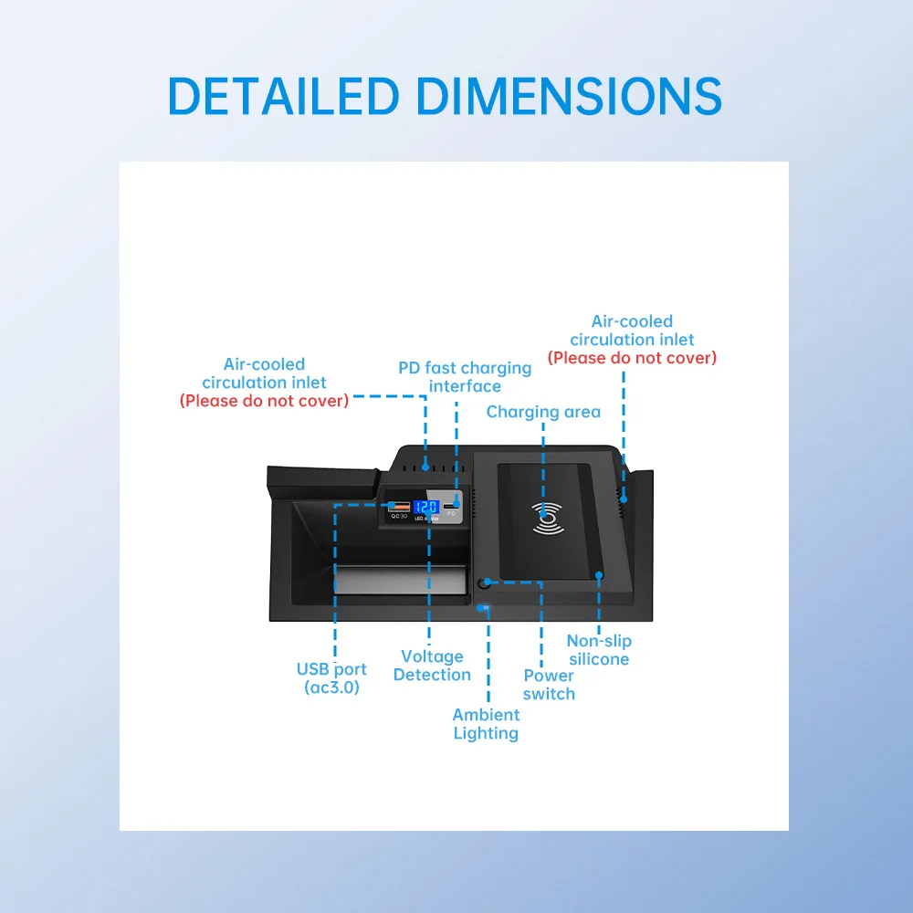 شاحن سيارة لاسلكي لمازدا CX-5 2017-2024 شاحن لاسلكي لإكسسوارات السيارات أدوات اكسسوارات السيارات #4