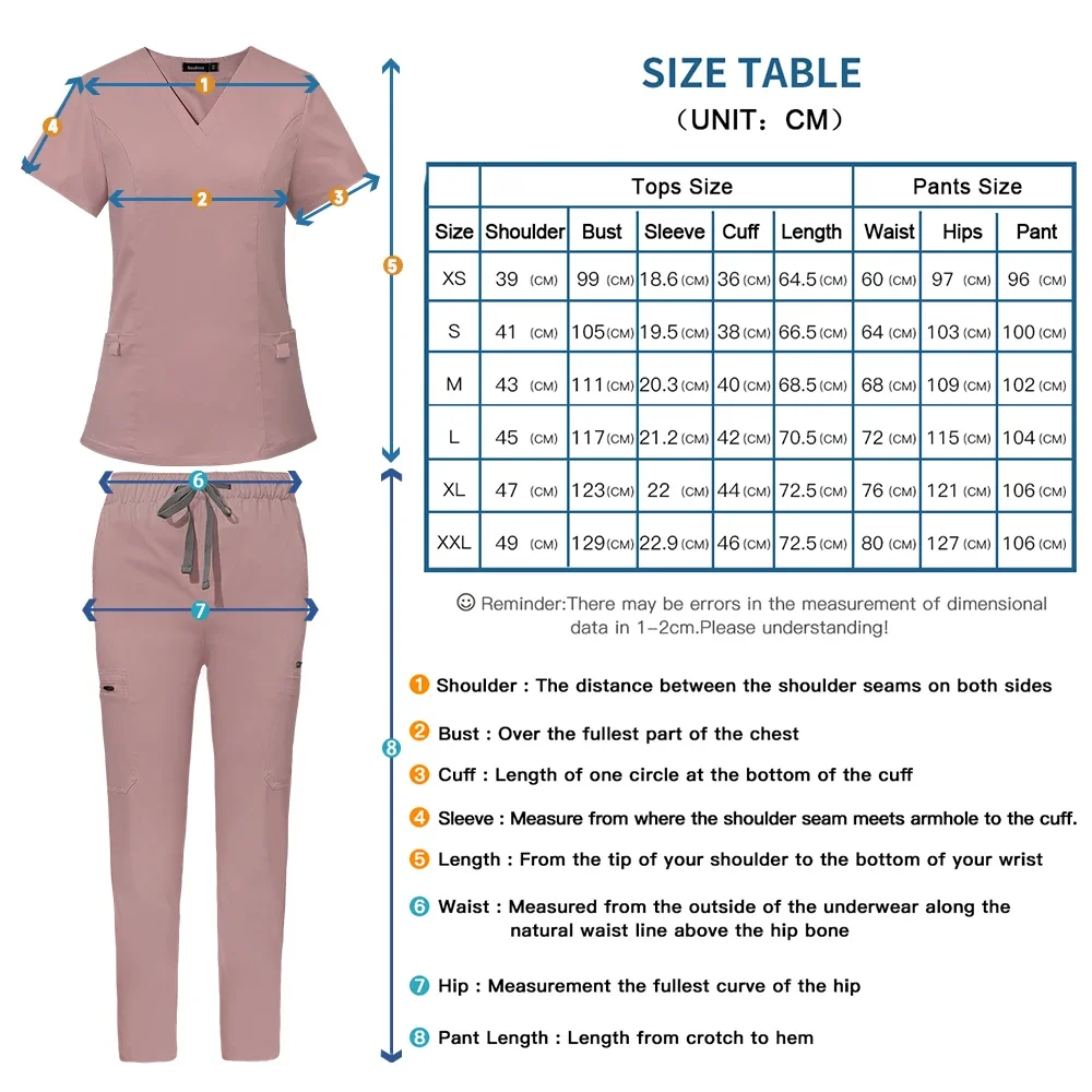 Abbigliamento da lavoro uniforme da infermiera top + pantaloni dritti uniforme da infermiera medica donna uomo negozio di animali tuta da lavoro di bellezza Set di scrub per chirurgia medica
