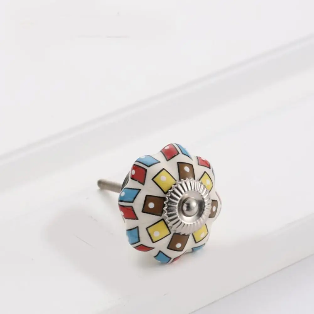 بسيطة ثقب واحد السيراميك اليقطين مقبض جولة خمر الباب مقابض سحب النمط الأوروبي موضة مقابض أدراج خزانة مشروبات #3