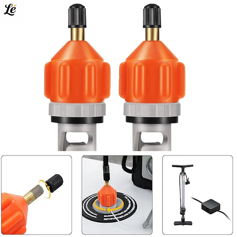 

2Pcs Inflatable Boat SUP Pump Adapter Air Valve Converter For Kayak Paddle Board Traditional Air Pump Connector Universal Fit