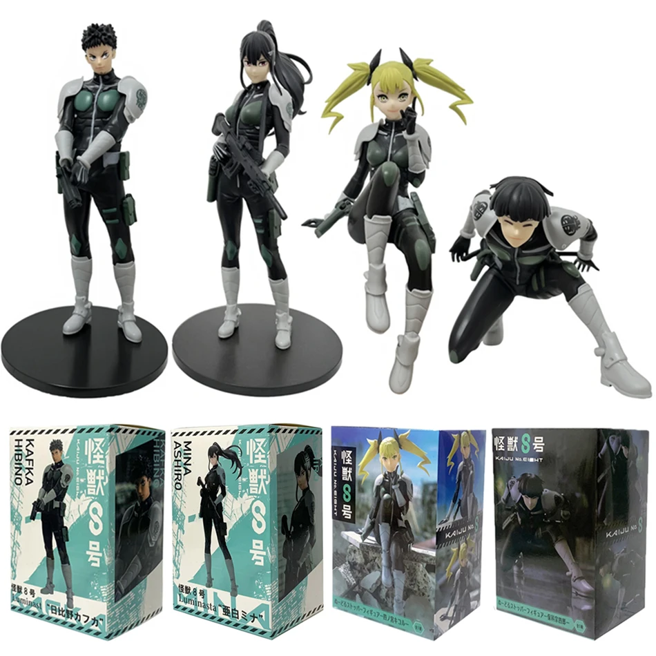 Figura de PVC hecha a mano de Anime Monster No.8 Hibino Kraft Yabai Mina Si no miya Qi Ke Lu Bao Ke Zong Si Lang, modelo de juguete, adorno, regalo