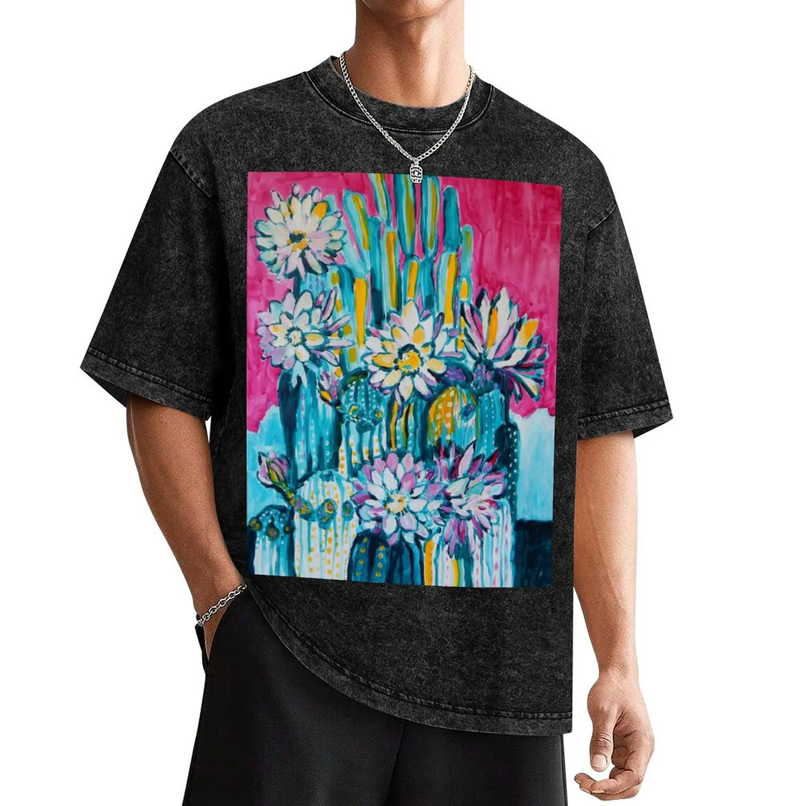 flowering cacti T-Shirt man clothes customs design your own shirts graphic tees for a boy anime shirts men