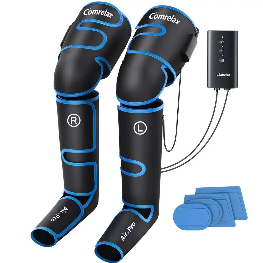

Compression Leg Massager for Circulation and Recovery Full Leg Massager with Cold Therapies 3 Modes 3 Intensities Sequential Com