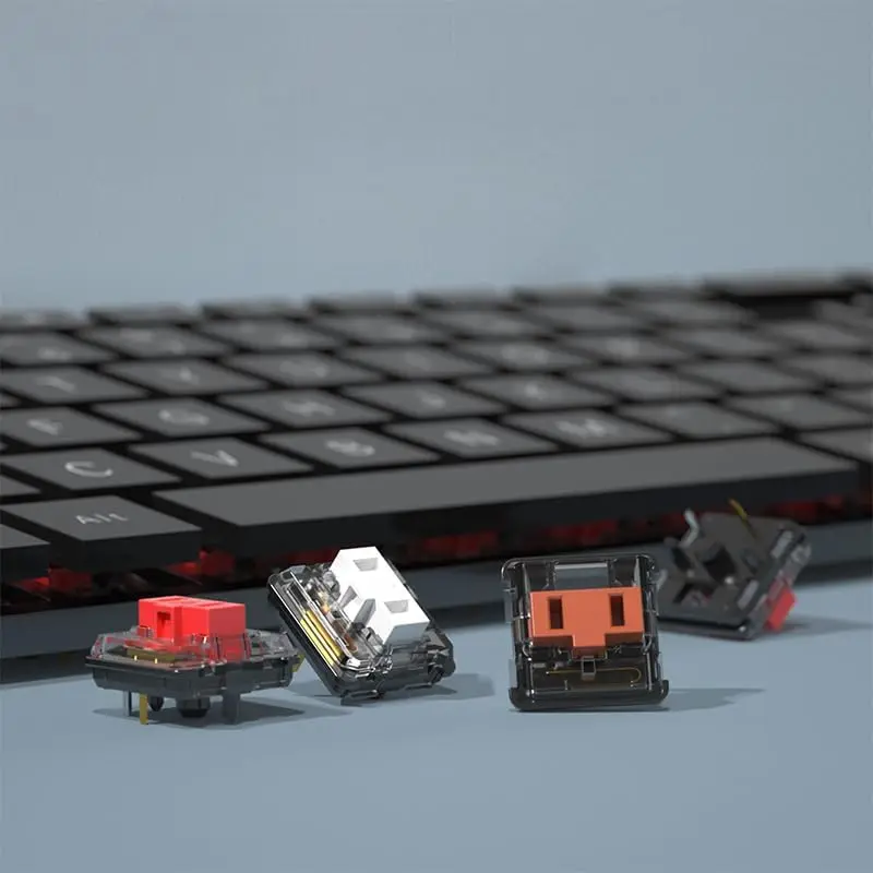 Kaih Low Profile Choc Switch V1 1350 Chocolate Keyboard do niskoprofilowej klawiatury mechanicznej White Brown V1 Switch — zdjęcie produktu 4