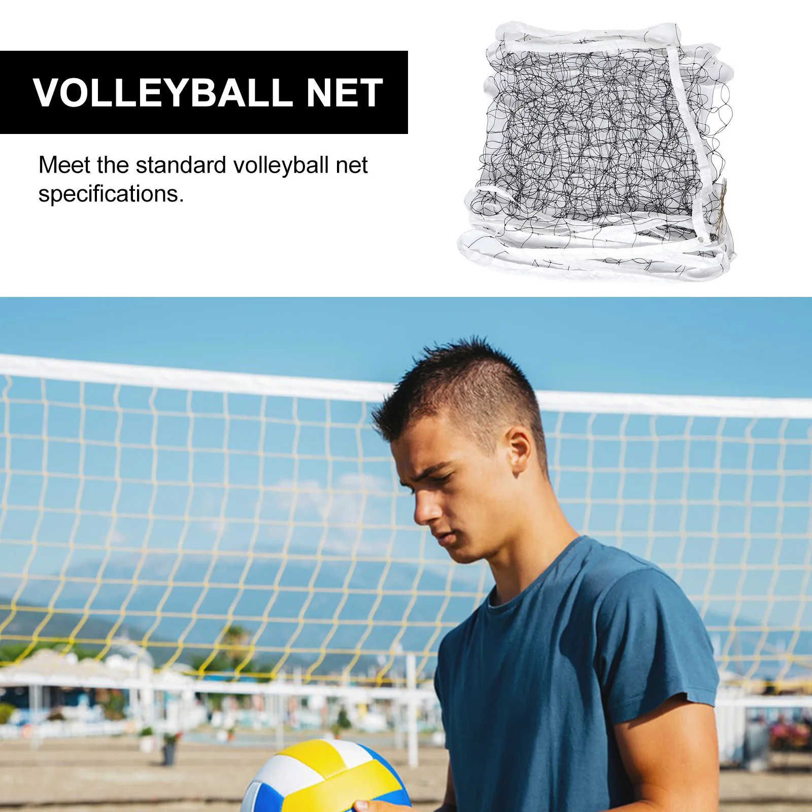 

Portable Beach Volleyball Set Heavy Duty Sport Barrier Net For Outdoor Sand Pool Garden Play Durable Volleyball Net For Backyard
