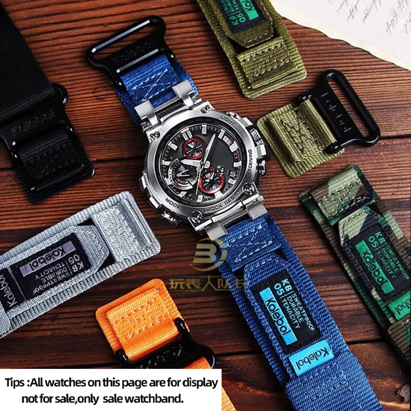 Orange Black Armygreen Nylon Watchstrap For Casio G-SHOCK MTG-B1000 Canvas Watchband With Men's b1000 Watch Accessory