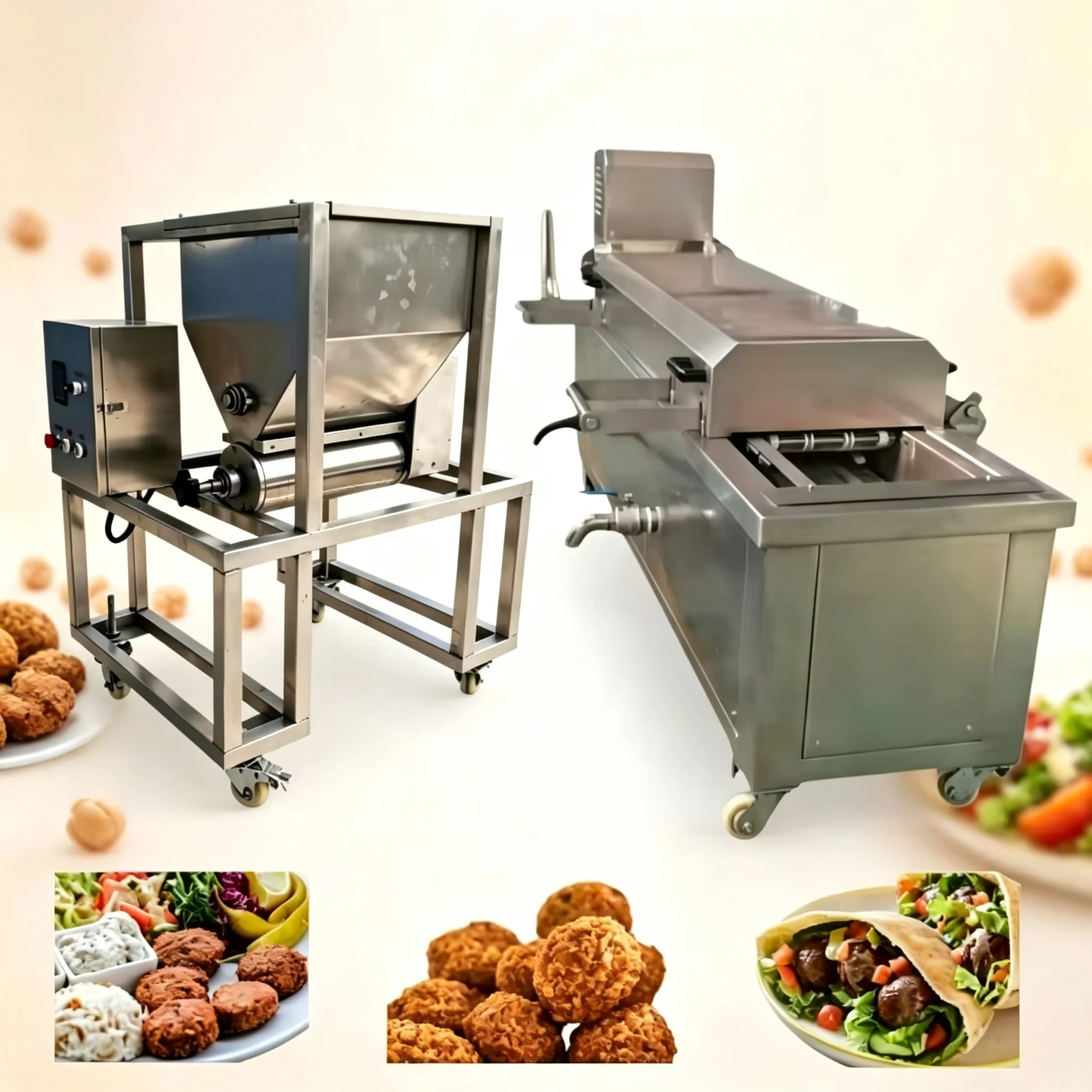 High‑efficiency Food Processing Fryer Replacing Batch Frying For Plantain Chips Falafel Snack Making Customized