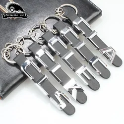 Zinc alloy leather Key Rings For Mercedes Benz CLA CLC CLE CLK CLS AMG 3D Car Keychain Metal Keyring Key Chain Rings Accessories