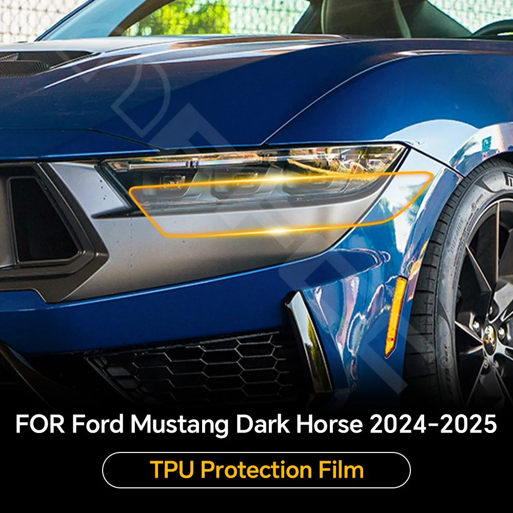 

Headlight Rearview Anti-Scratch TPU Protection Film For Ford Mustang Mach 1 2022 2023 Pre-cut PPF Clear Bra Resistant Invisible