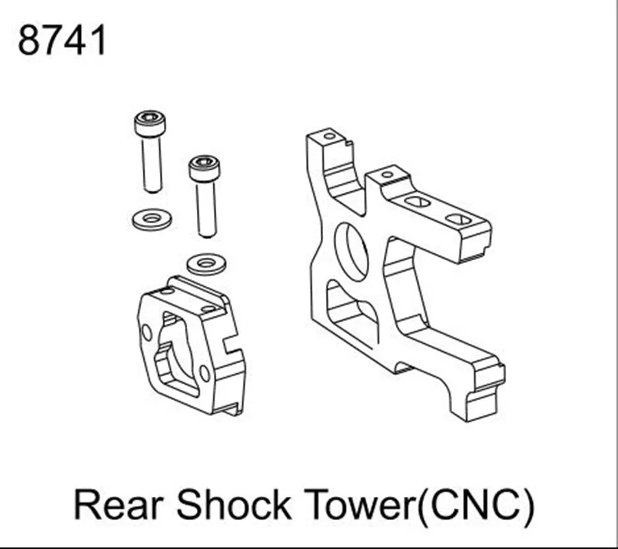 

ZD Racing MX-07 1/7 Rear Shock Tower(CNC) Parts Accessories 8741 8594