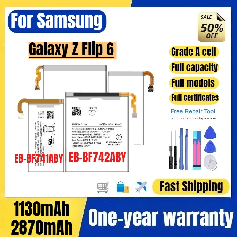 

EB-BF742ABY/BF741 for Samsung Galaxy Z Flip 6 Phone Battery High Quality High Capacity Replacement Bateria Grade A Cell Tools