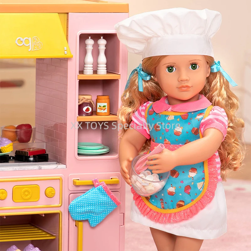 Our Generation Deluxe Poseable Jenny Doll 18-Inch with Baking Accessories and The Sweet Shoppe Storybook Girls Play House Toys