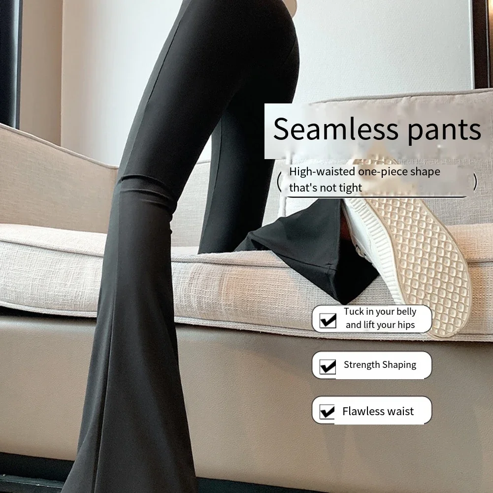 

Elastic Trousers High Waist Flared Ideal For Summer Outings M XL High Waist Large Size Trousers Casual Bottoms