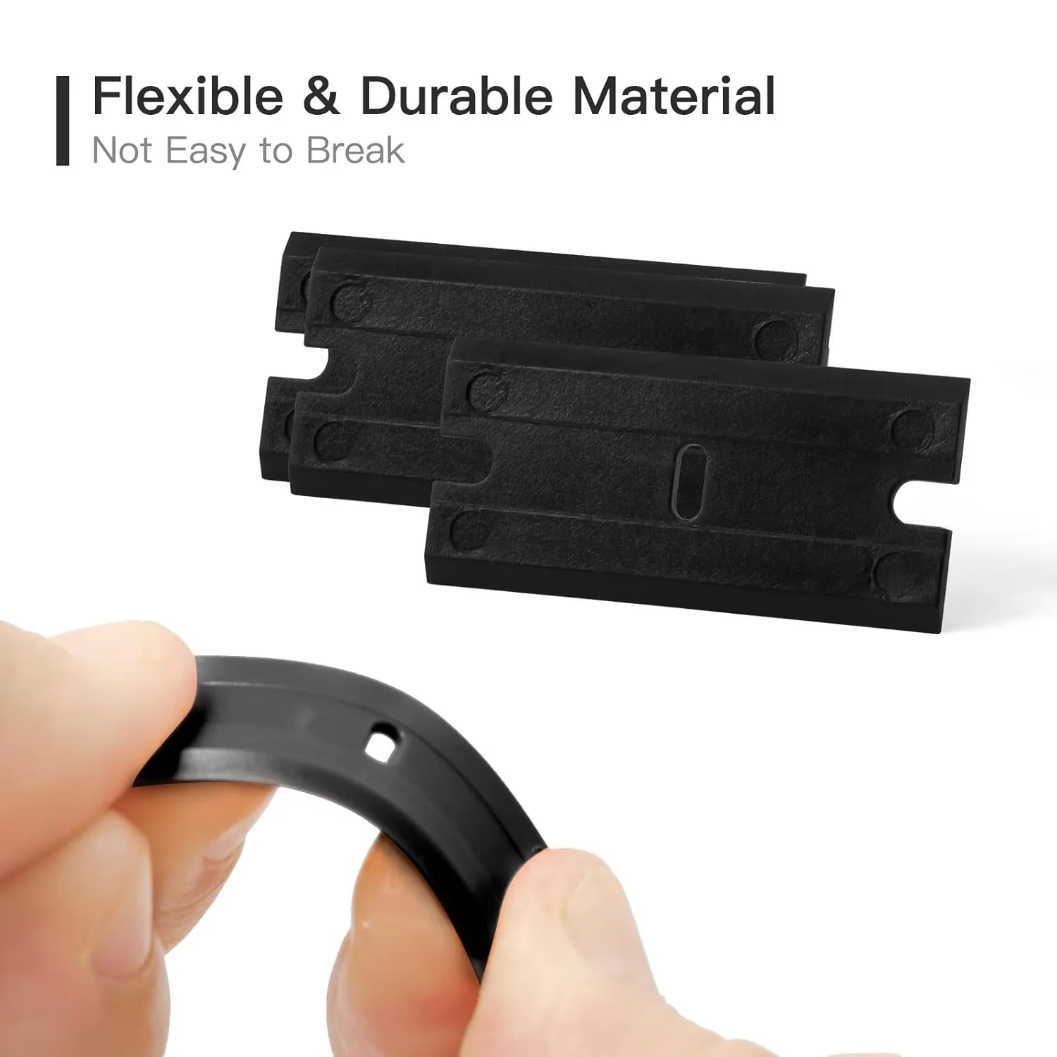 EHDIS Carbon Fiber Scraper Tool Razor Scraper With Plastic Blades Cleaning Scraper Remover For Floor Stove Car Window Glass - view 5