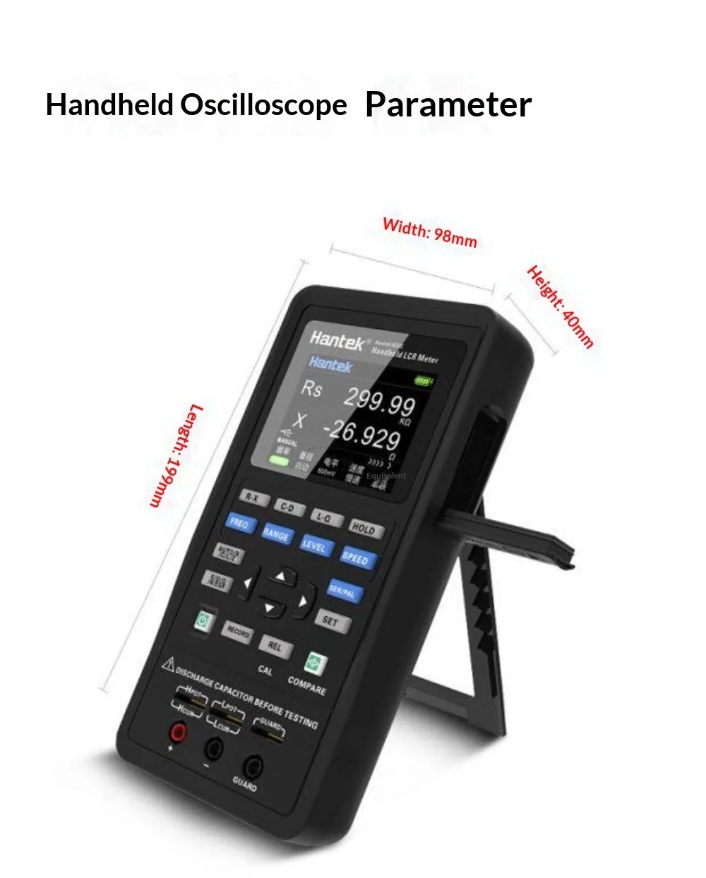 Handheld Oscilloscope Digital Tester Usb Waveform Generator Hantek1832C/Hantek1833C Measure Inductance Capacitance Resistance