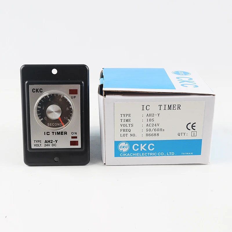 AH2-Y CKC مرحل الوقت AC380V AC220V AC110V DC24V DC12V الطاقة على تأخير الموقت 1S 10S 30S 60S 3M 6M 10M 30M 60M