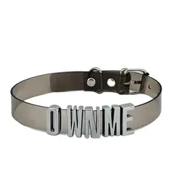 Harajuku PVC Customized Letters Choker Collar Punk Sexy Men Women Unisex Personalized Kawaii Custom Necklace Cosplay Jewelry