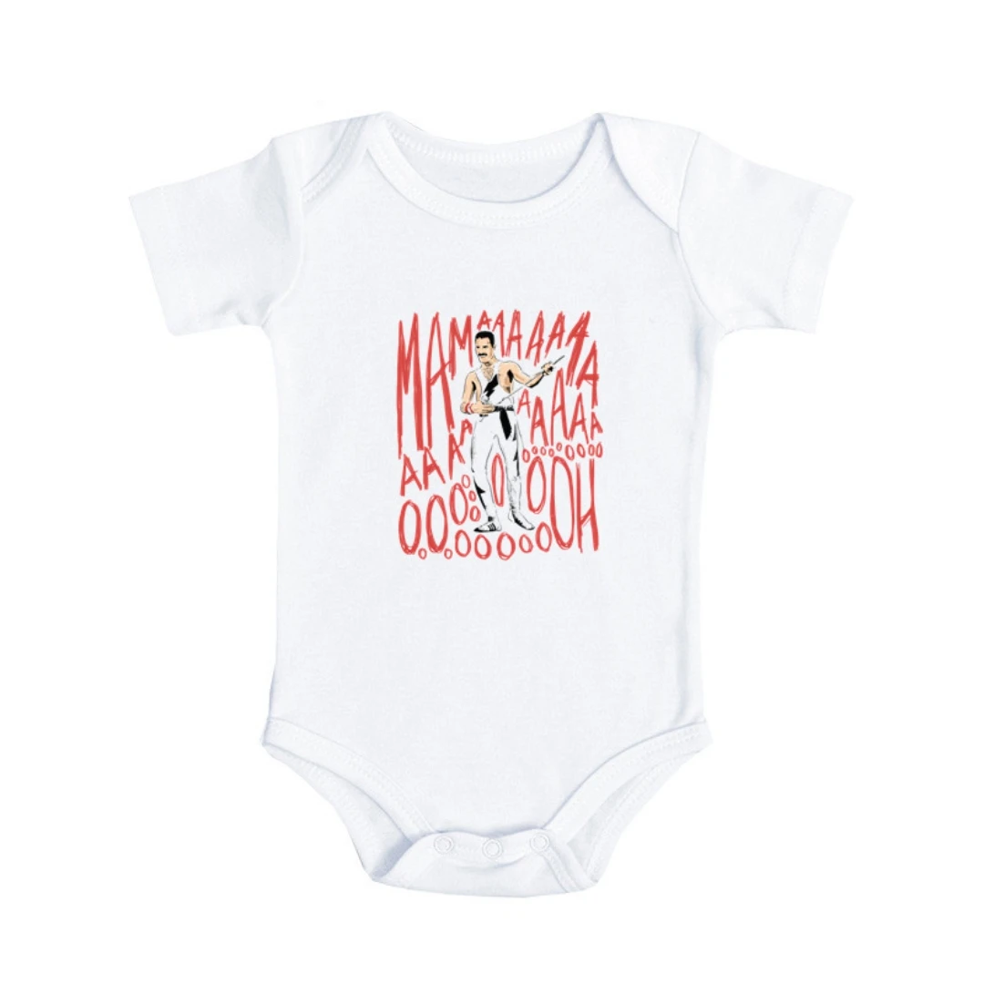 Infant Bodysuits Freddie Mercury The Queen Rock Band Print Newborn Romper Summer Jumpsuit Outfits Onesie Boys Girls Clothes