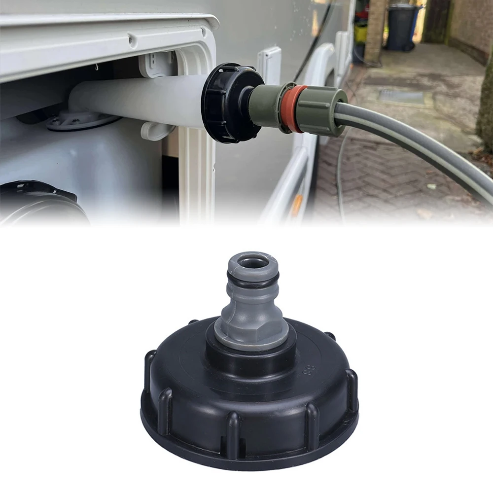 Caravan Black IBC Tank Tap Coarse Thread Fitting 1000 Litre Water Tank Faucet Container Pipe Connector For Chausson Motorhomes