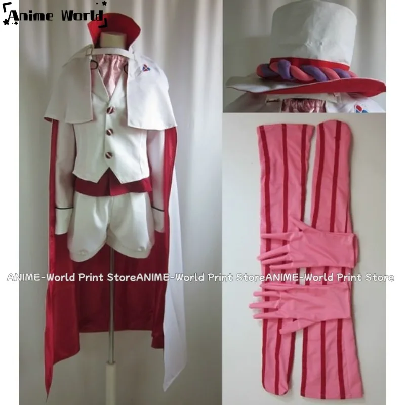 《Custom Size》Unisex Anime Blue Exorcist Mephisto Pheles Cosplay Costumes Outfit Halloween