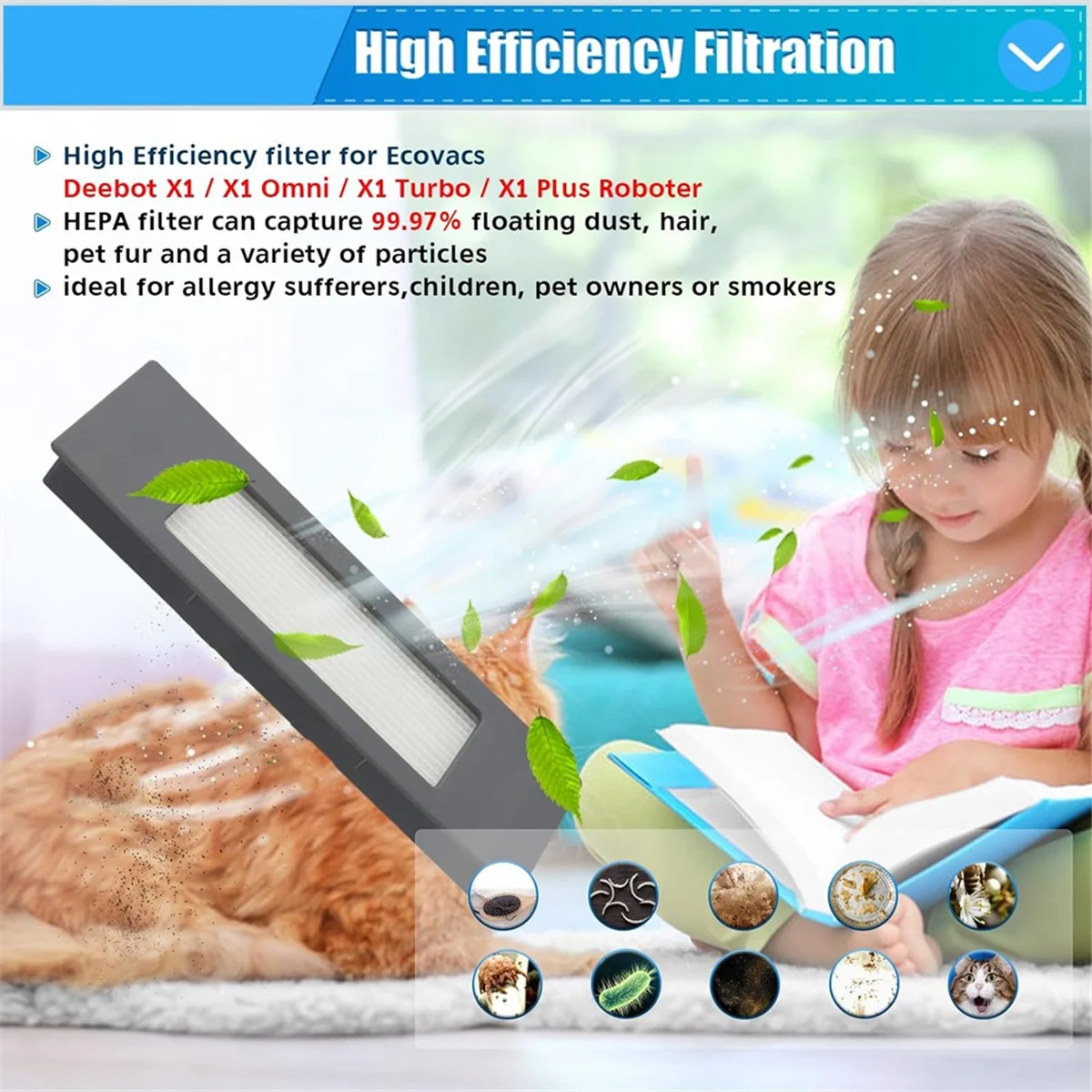 Accesorios para aspiradoras Deebot T9 T8 N8 Robot aspirador Cepillo Lateral cepillo principal accesorios de filtro