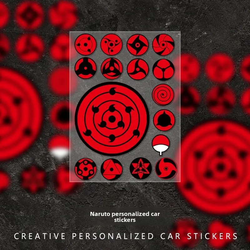 Sharingan Eye Die-cut Sticker Set Waterproof Vinyl Decals for Helmet Laptop Motorcycle Car Window Scratch Cover Exquisite gift