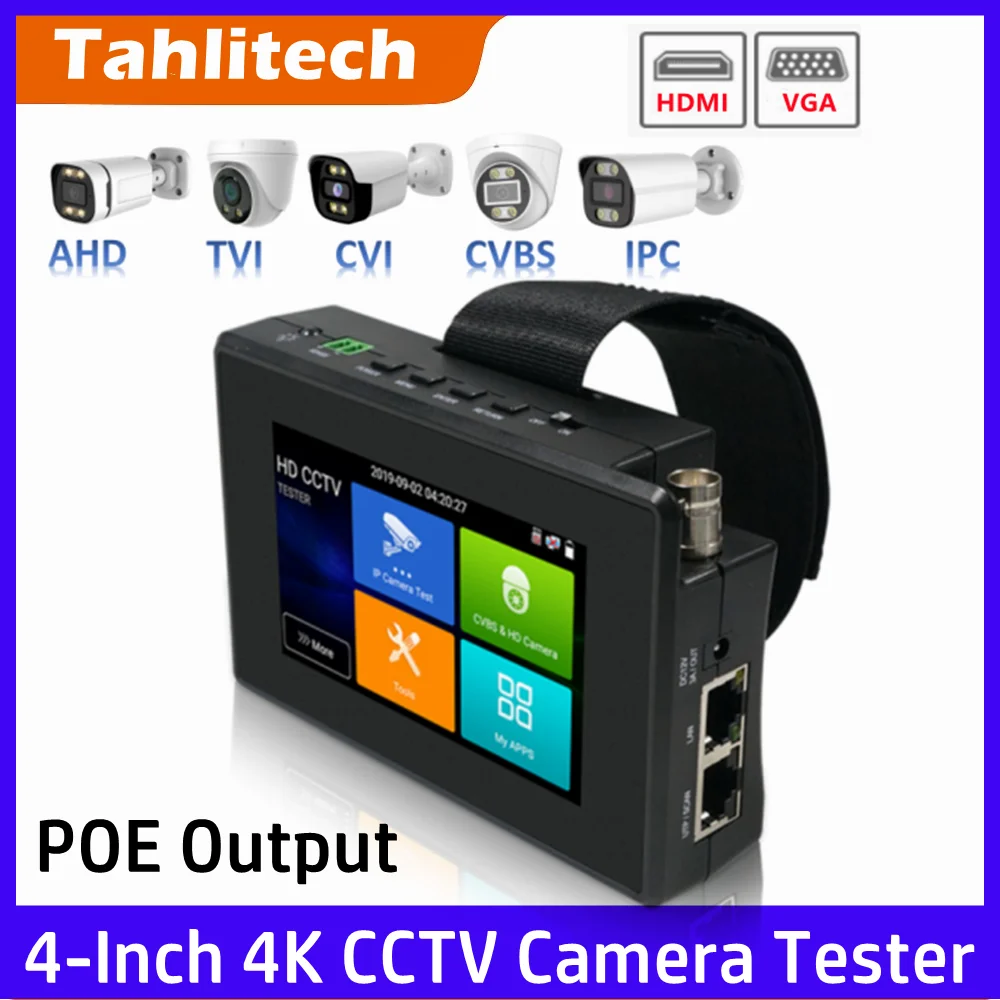 Tahlitech 4K cctv tester cctv monitor for Ip camera tester Touch monitor IPC tester poe testers CCTV camera tester CFTV cameras