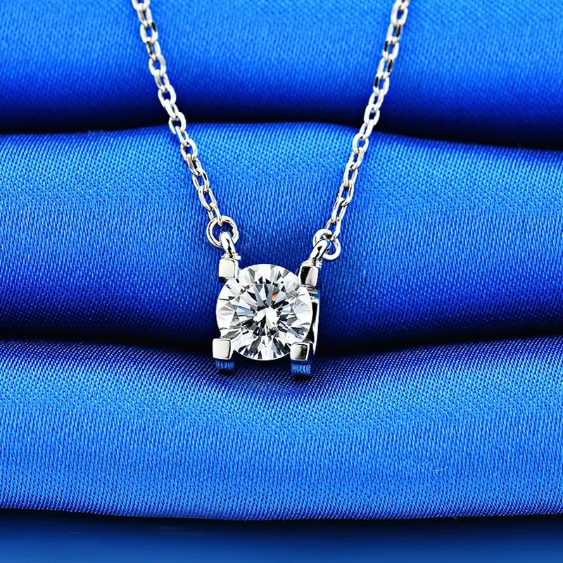 14K สีขาวทอง AU585 Platinum PT950 Moissanite Diamond สร้อยคอหัววัวชุดสร้อยคอสร้อยคอ