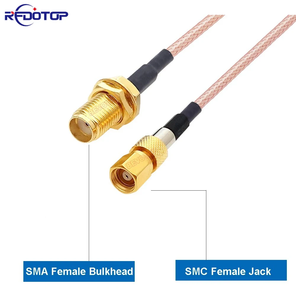 

BEVOTOP SMA to SMC RG316 Cable SMA SMC Male / Female Connector RF Coaxia RG-316 Pigtail 50 Ohm Low Loss Extension Jumper Cord