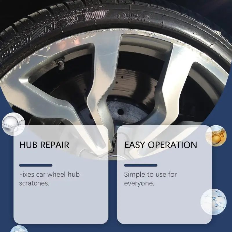 Alloy Wheel Repair Pen for Car Rims  Removal Easy DIY Paint Applicator for Fast Surface Restoration