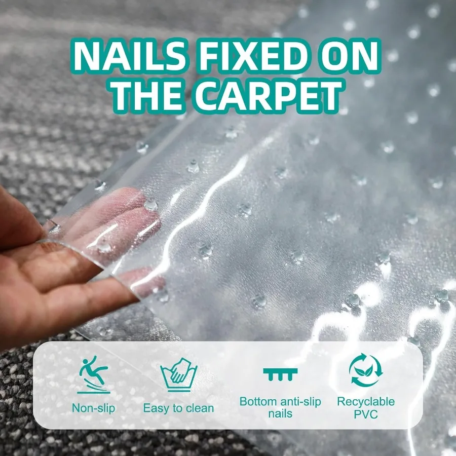 حامي السجاد للحيوانات الأليفة 3.6Ft حامي السجاد البلاستيكي للمدخل المضادة للخدش السجاد سهلة القطع عداء الأرضية تحت #6