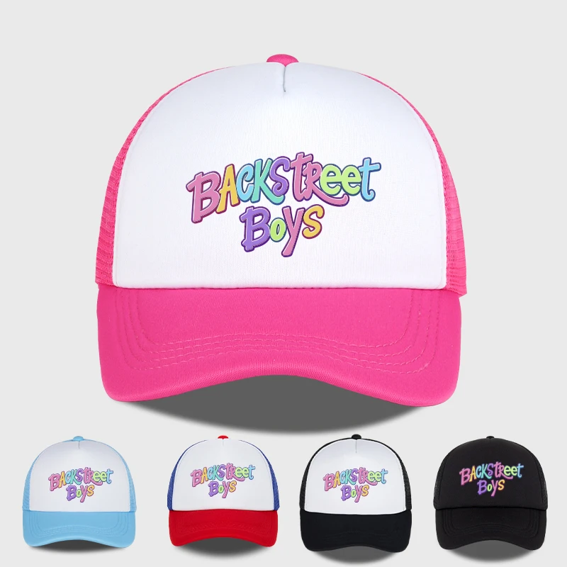 

Backstreet Boys Colorful Graffiti Print Mesh Cap Retro Fashion 90s Fan Style Concert & Daily Commute Backstreet Boys Fan Gift