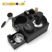 AliKisscafe Coffee Tamping Station Portafilter Holder Stand With Storage Drawer For Delonghi Breville Barista Espresso Accessory