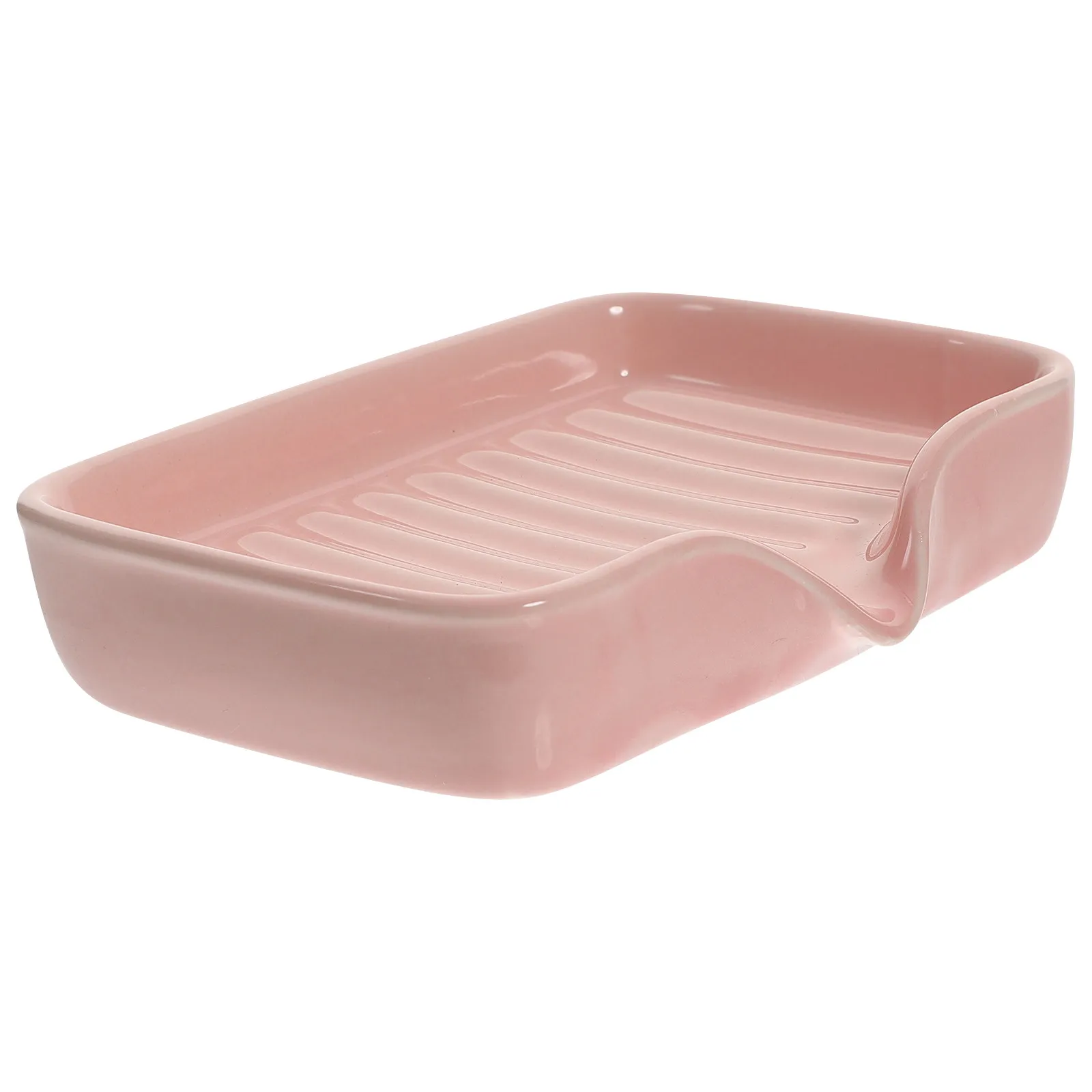 

Premium Ceramic Soap Dish with Drainage Holes Smooth Surface Stable Base for Bathroom Kitchen Shower Wash Table Bar Soap Holder