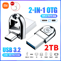 Xiaomi 2 In 1 OTG USB-C Flash Pen Drive 2TB 1TB Metal Memory Stick Usb3.0 Flash Disk 128GB 256G USB3.0 Dual C Pendrive Usb Stick