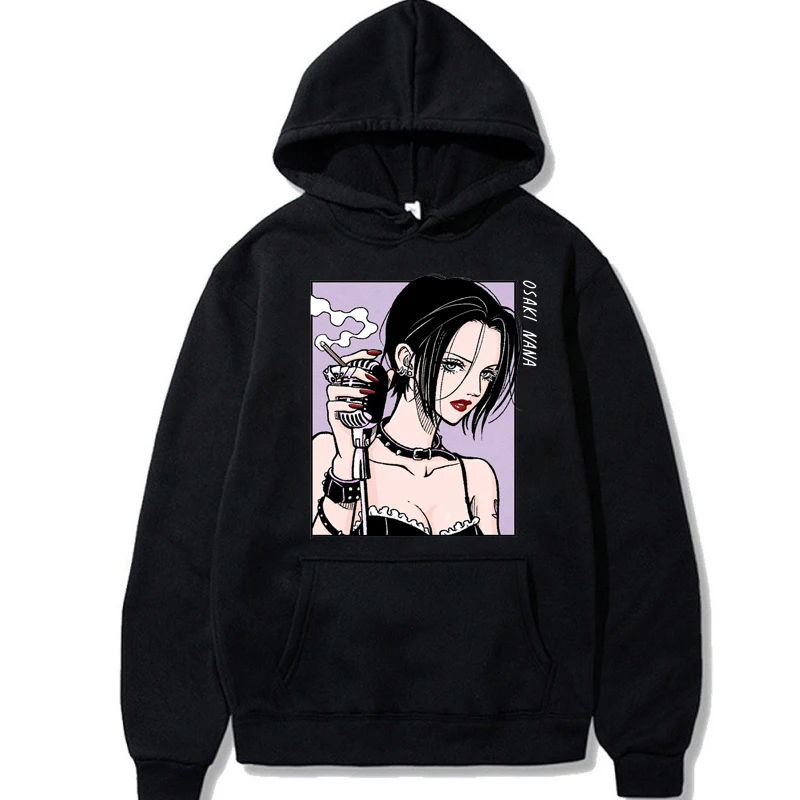 Japan Anime NANA Plus Size Hoodie Oosaki Nana Hooded Women Sweatshirts Harajuku Long Sleeve Female Pullover Casual Clothes Tops