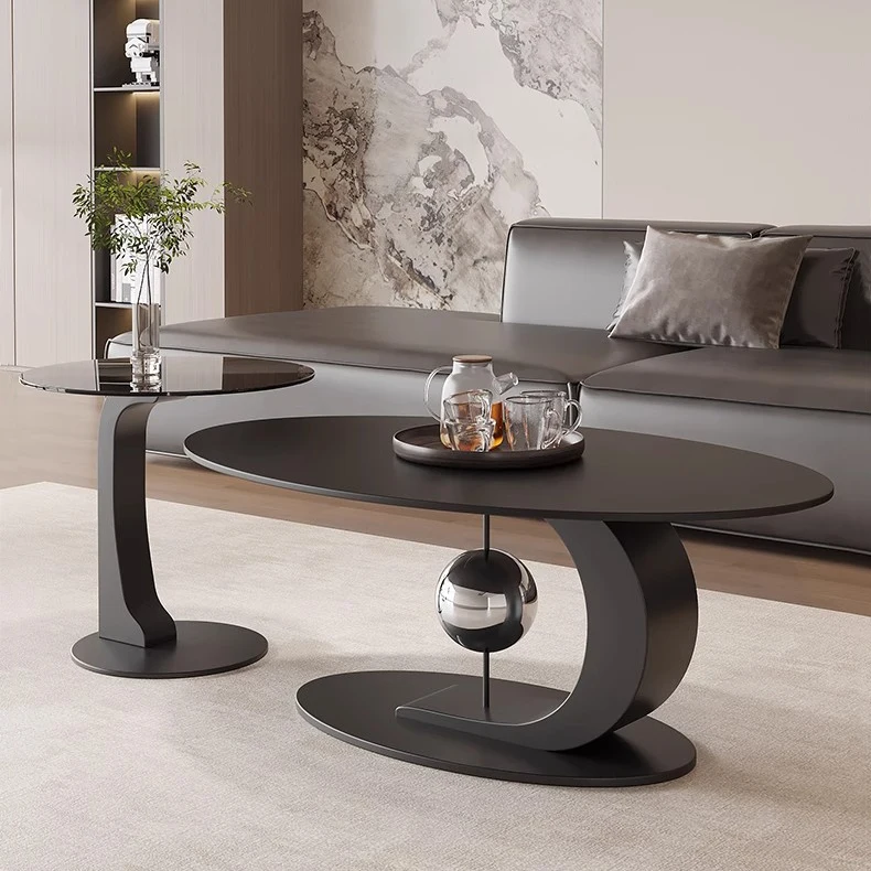 Movable Center Small Retro Metal Simple Round Nordic Portable Luxury Modern Coffee Tables for Living Room Bed Side Table Bedroom
