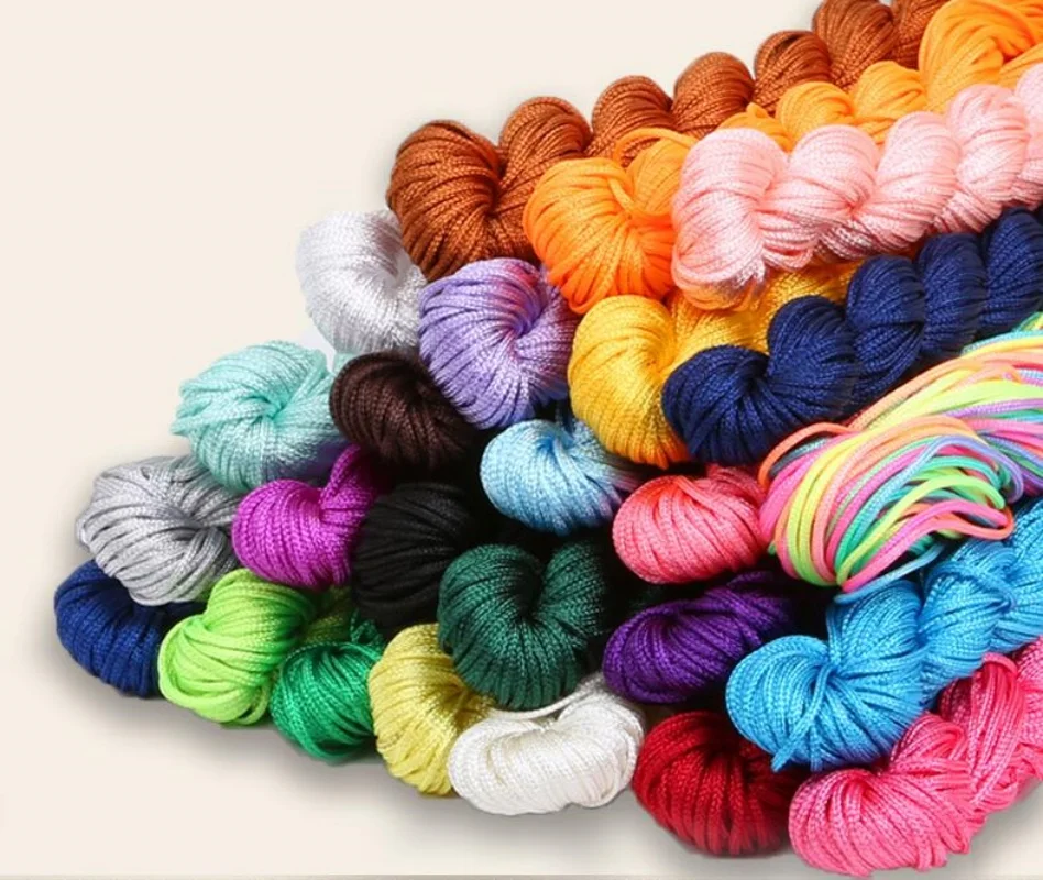 14-28Yards/Lot 1mm 1.5mm Braided Polyester Thread Cords For Ornament Making DIY Crafts Sewing Materials Clothing Accessories