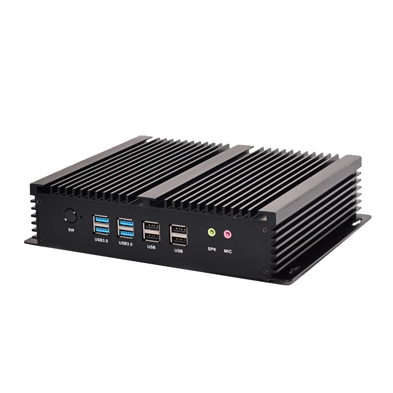 Mini PC Industrial sin ventilador OEM, I5 4200U, carcasa resistente ITX integrada, Ordenador de baja potencia, 12V, Dual LAN, 2 HD, Ubuntu Barebone System PXE