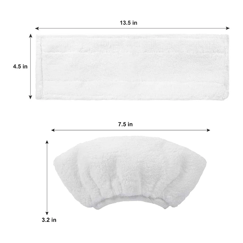 Conjunto de pano de microfibra compatível com limpador a vapor Karcher Easyfix SC2, SC3, SC4, SC5 (6 para bico de piso + 6 para bico manual)
