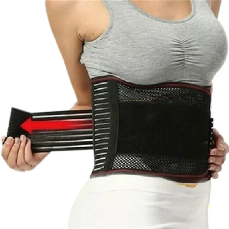Verstellbarer Taillentrainer-Gürtel, Unisex, Rückenstütze, Wirbelsäulenstütze, Taillengürtel, orthopädisches, atmungsaktives Lendenkorsett, hohe Qualität – Detail 3