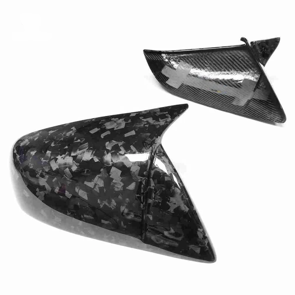 

ZAIQU M-style Rear View Mirror Caps for Model S 2021-2023 Dry Carbon Fiber Mirror Cover Stick on M LOOK Forged Finish