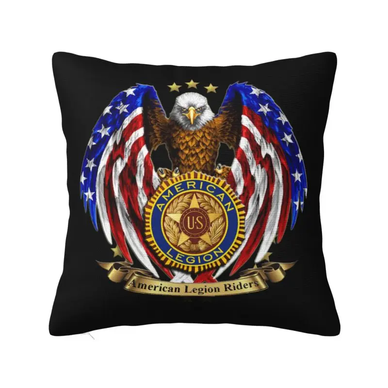 American Legion Riders Logo Square Pillowcover Decoration Cushions Throw Pillow for Car Double-sided Printing