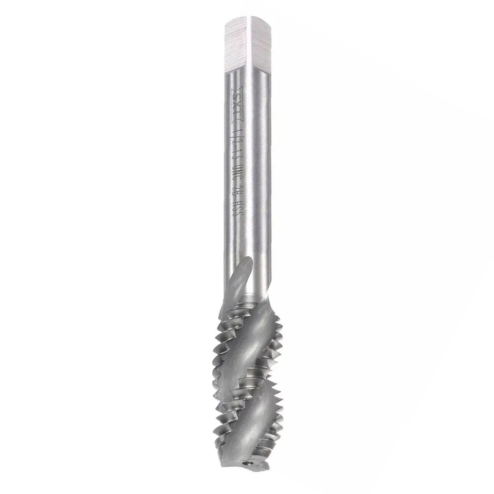 Machine Thread Tap 1/2-13 UNC Thread Tap High Hardness And Toughness Spiral Groove Design Upward Chip Removal For Aluminum