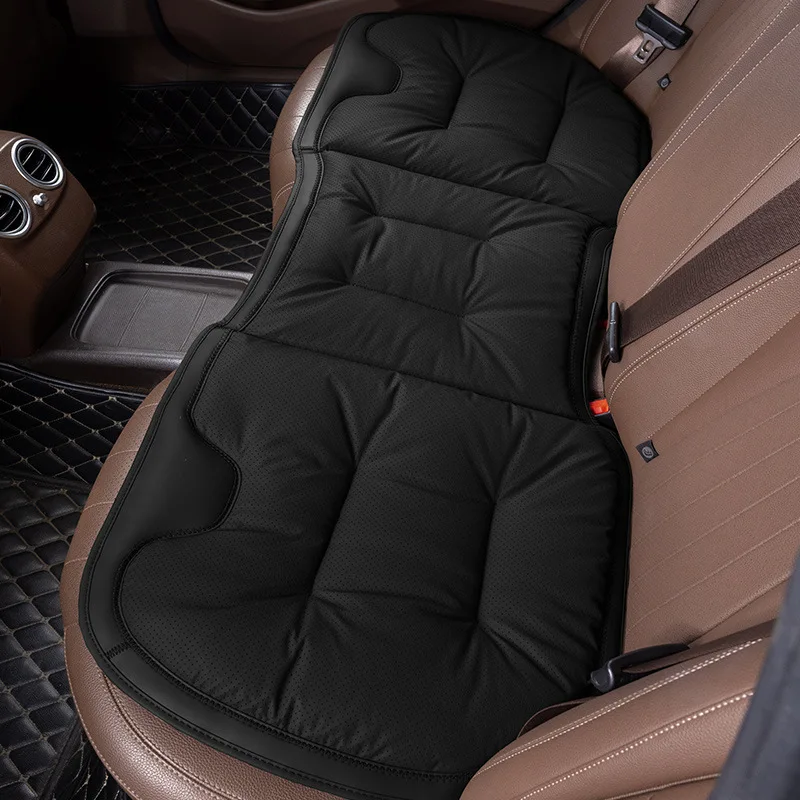 Non-slip Car Leather Backrest Cushion Soft Breathability Ventilated Four-season Cushion Universal Cotton Auto Seat Cushion