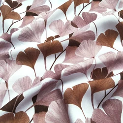 55'' Wide By Meter Retro Leaf Pattern Rayon Viscose Fabric Soft Sewing Material Robe