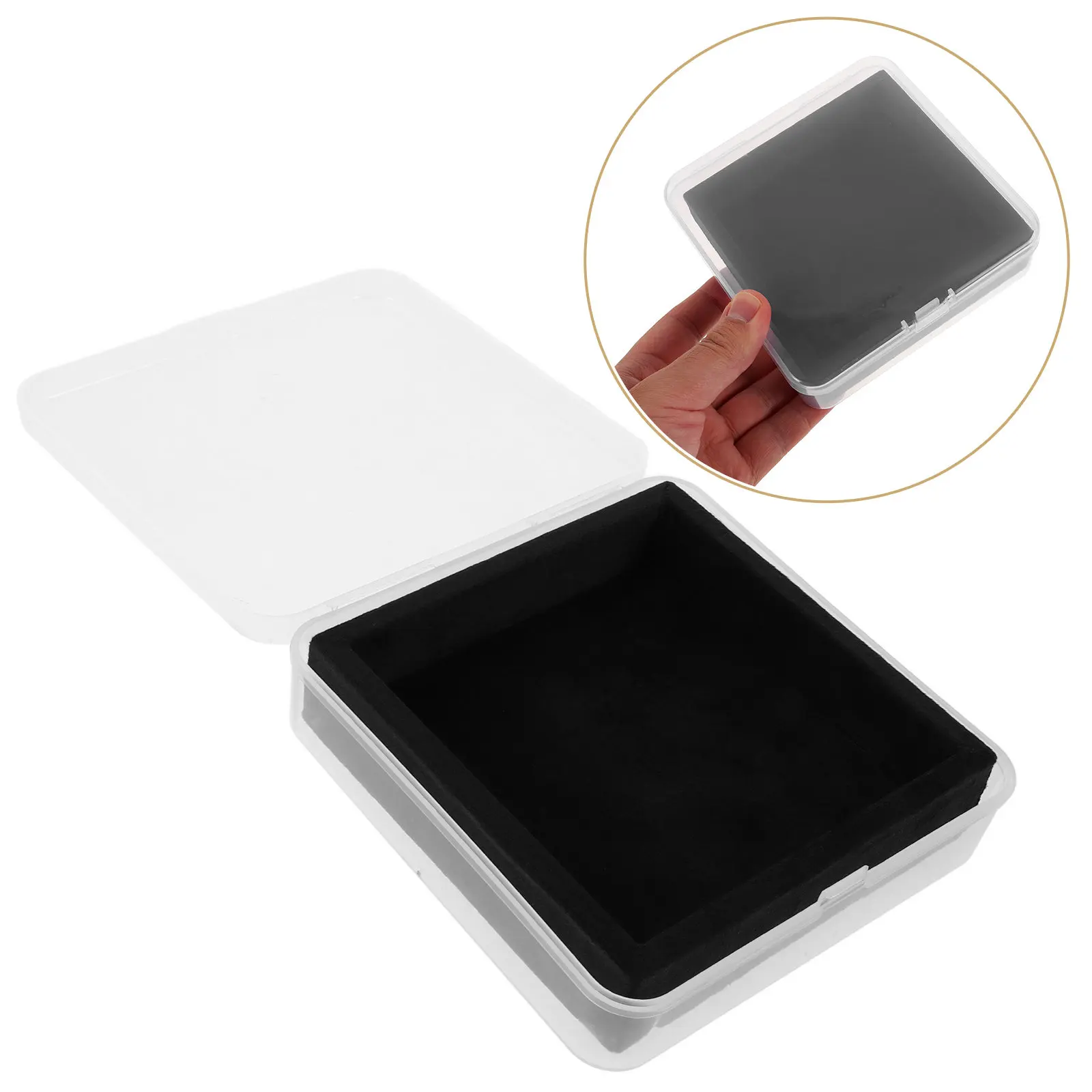 

Jewelry Organizer Box with Clear Lid for Bracelets Necklaces Rings Earrings Watch Storage Display on Vanity Dresser Drawer